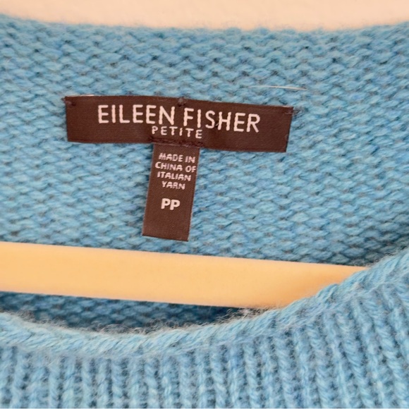 Eileen Fisher Yak Wool Sweater in Blue Petite - Picture 6 of 8